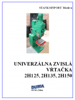 Univerzálna zvislá vŕtačka 2H125, 2H135, 2H150